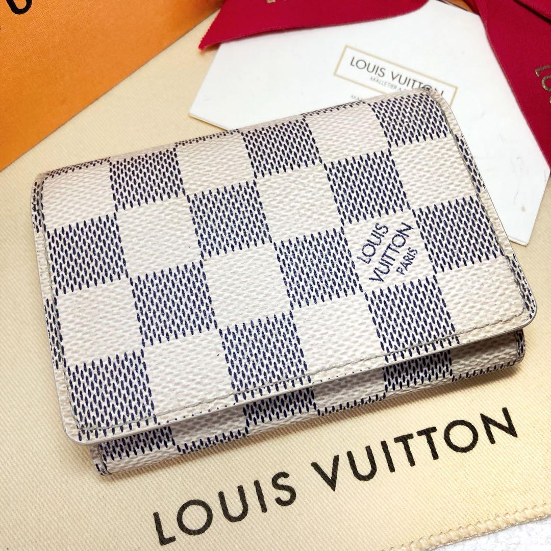 【美品】ルイヴィトン☆アズール アンヴェロップ カルト ドゥ ヴィジットカード