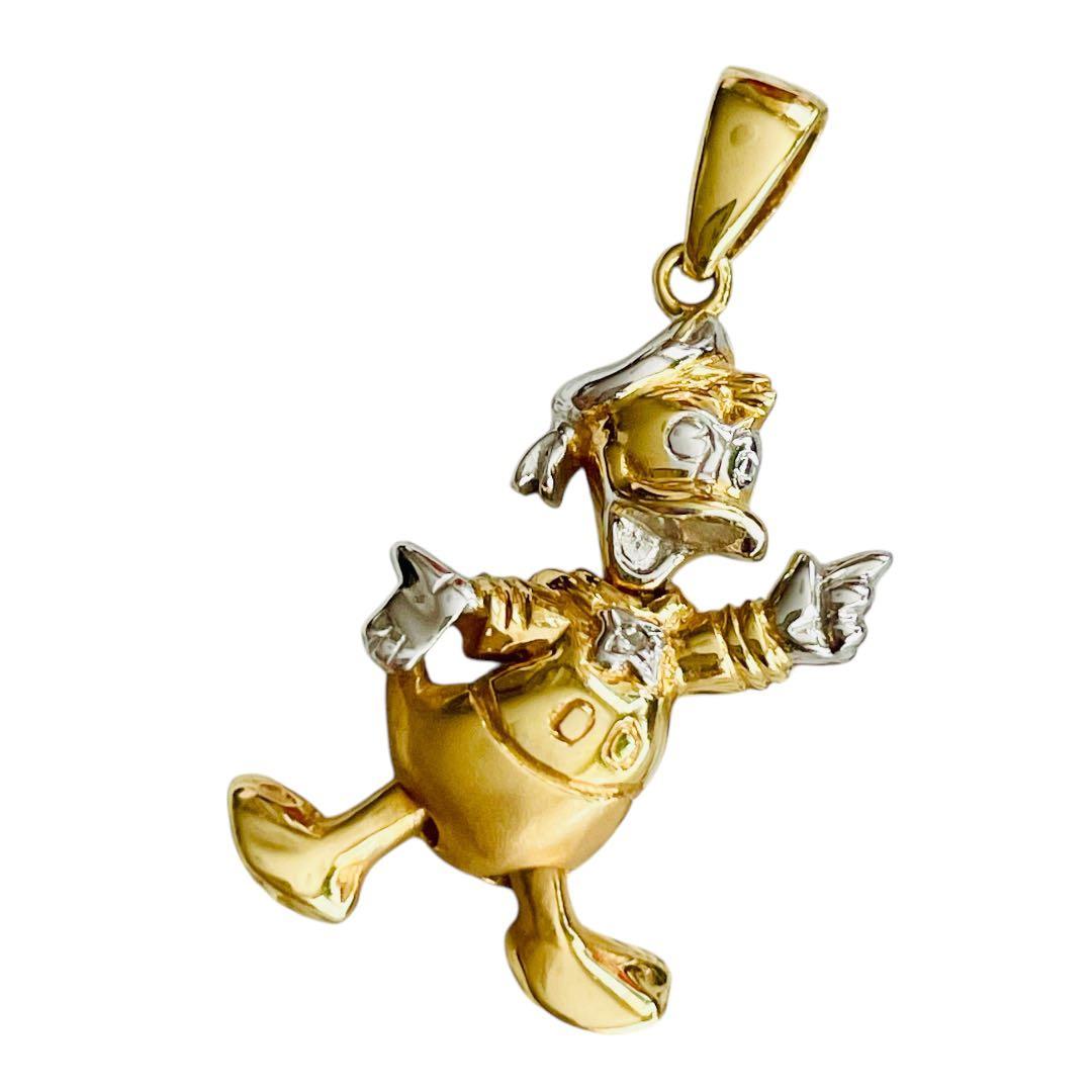 【みかんさん専用】K18YGWGコンビ ドナルドダック チャーム【ヴィンテージ