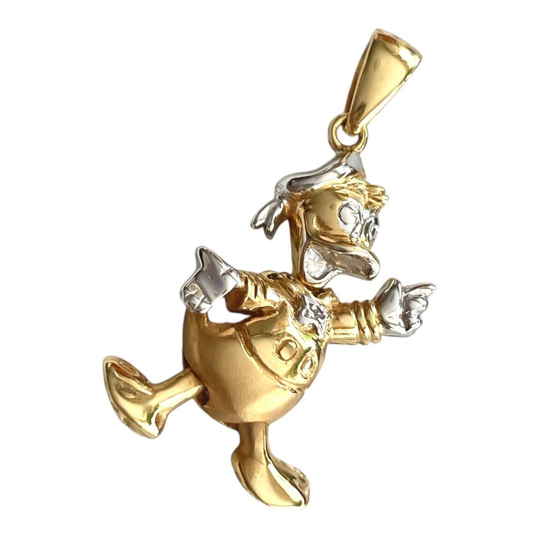 【みかんさん専用】K18YGWGコンビ ドナルドダック チャーム【ヴィンテージ