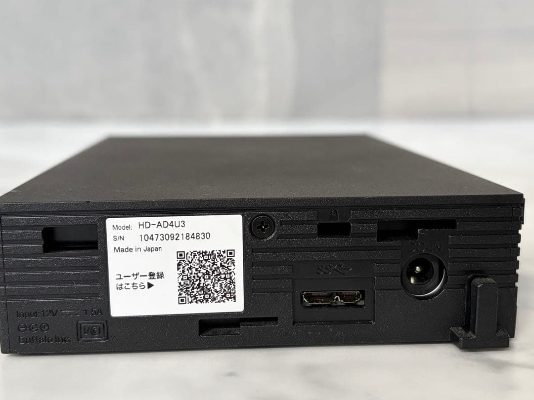 バッファロー 外付けハードディスク 4TB テレビ録画 PC PS 4K対応