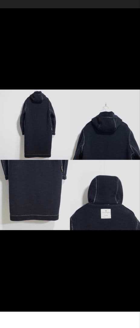 チベット社 ムーアブルックカットパイル ダッフルコート 濃紺（黒に近い）38