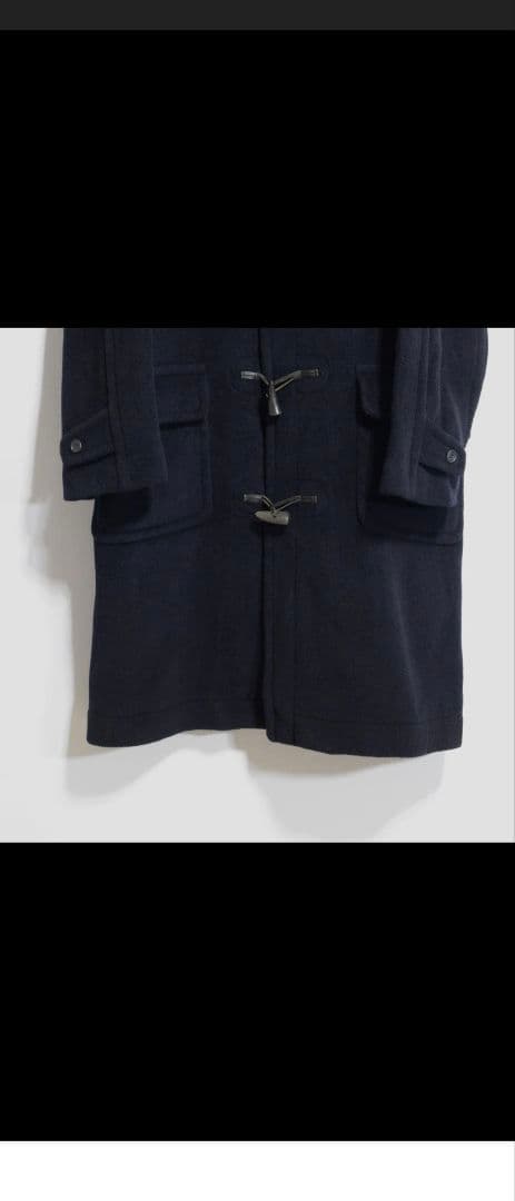 チベット社 ムーアブルックカットパイル ダッフルコート 濃紺（黒に近い）38