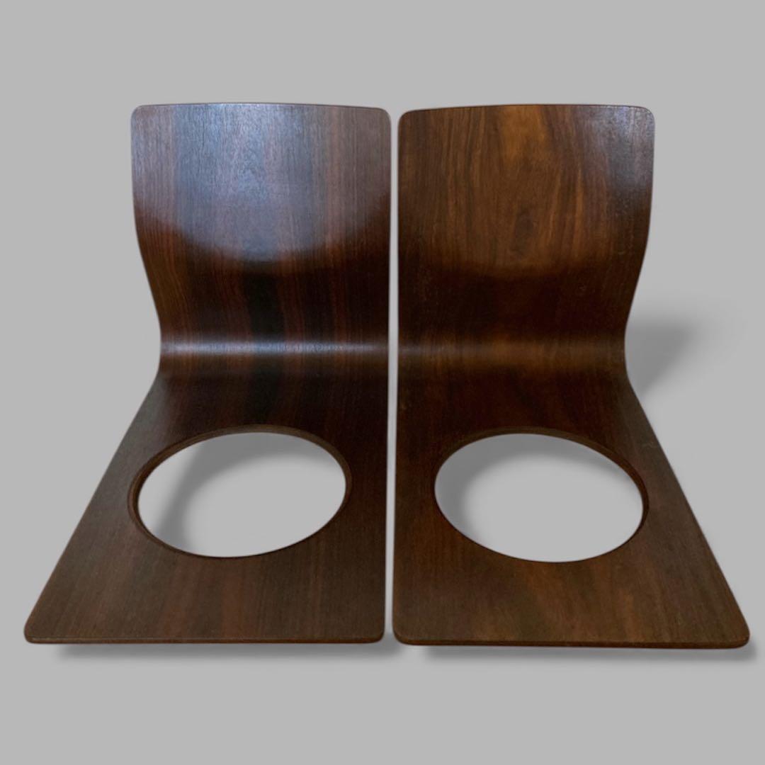 ４脚　天童木工　チェア　曲木　ローズウッド tendo 旧ロゴ　プライウッド