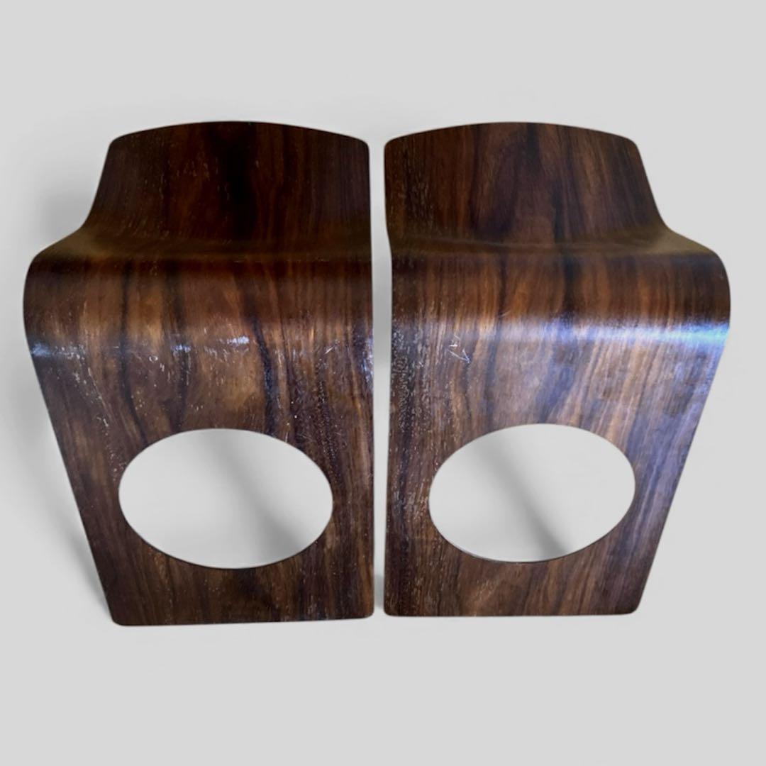 ４脚　天童木工　チェア　曲木　ローズウッド tendo 旧ロゴ　プライウッド