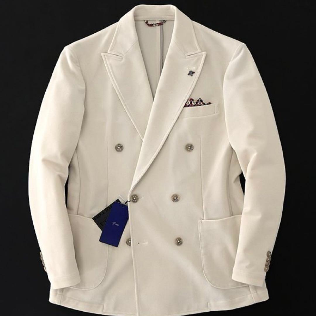 新品未使用タグ付 ジーステージ コーデュロイ ダブル スーツ オフホワイト