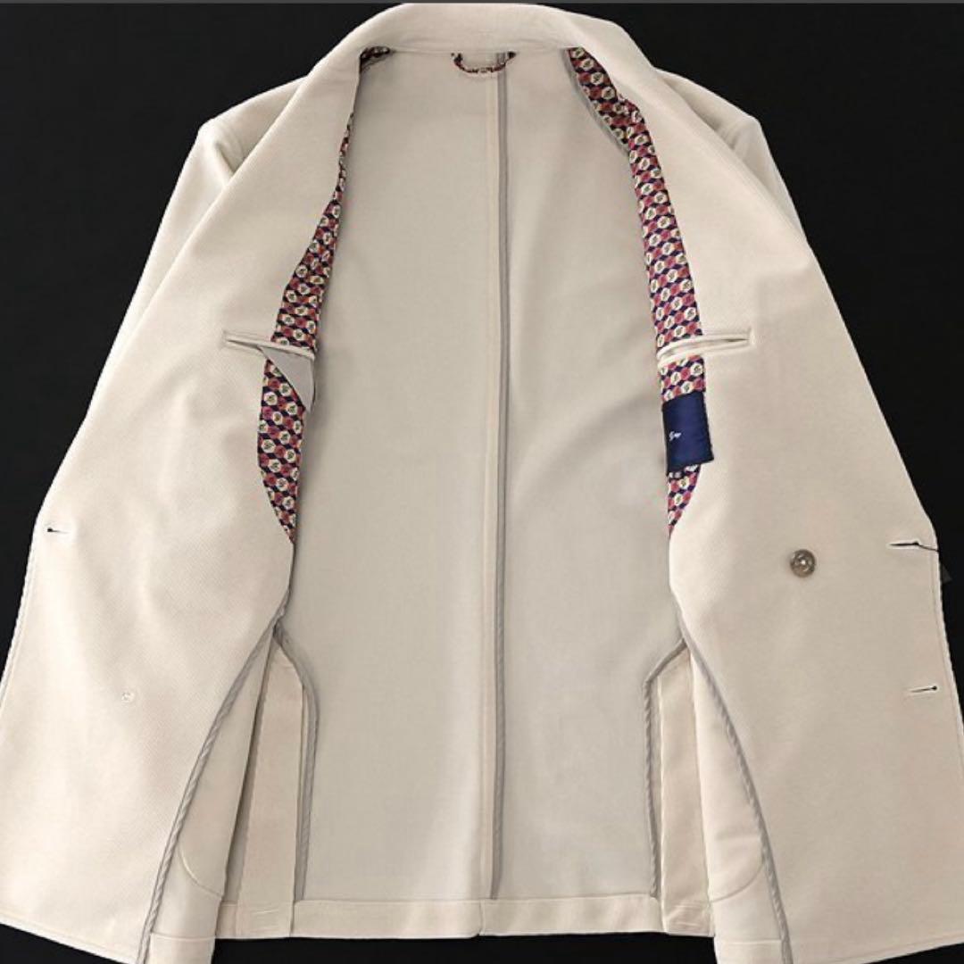 新品未使用タグ付 ジーステージ コーデュロイ ダブル スーツ オフホワイト