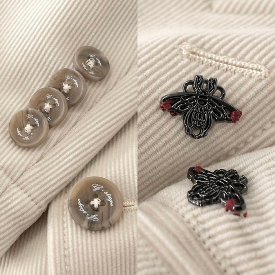 新品未使用タグ付 ジーステージ コーデュロイ ダブル スーツ オフホワイト