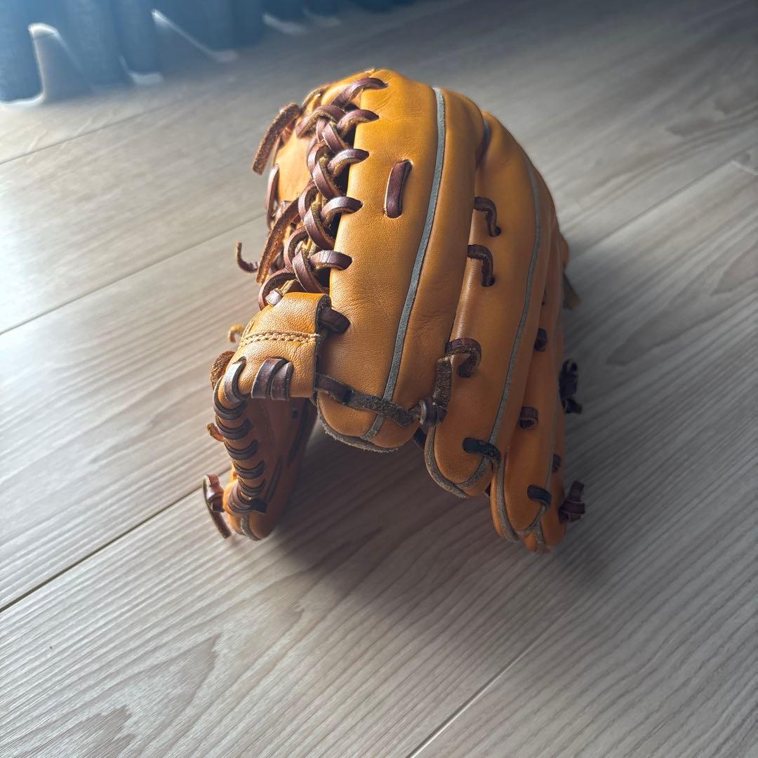 ミズノ 軟式　外野用グローブ オレンジ