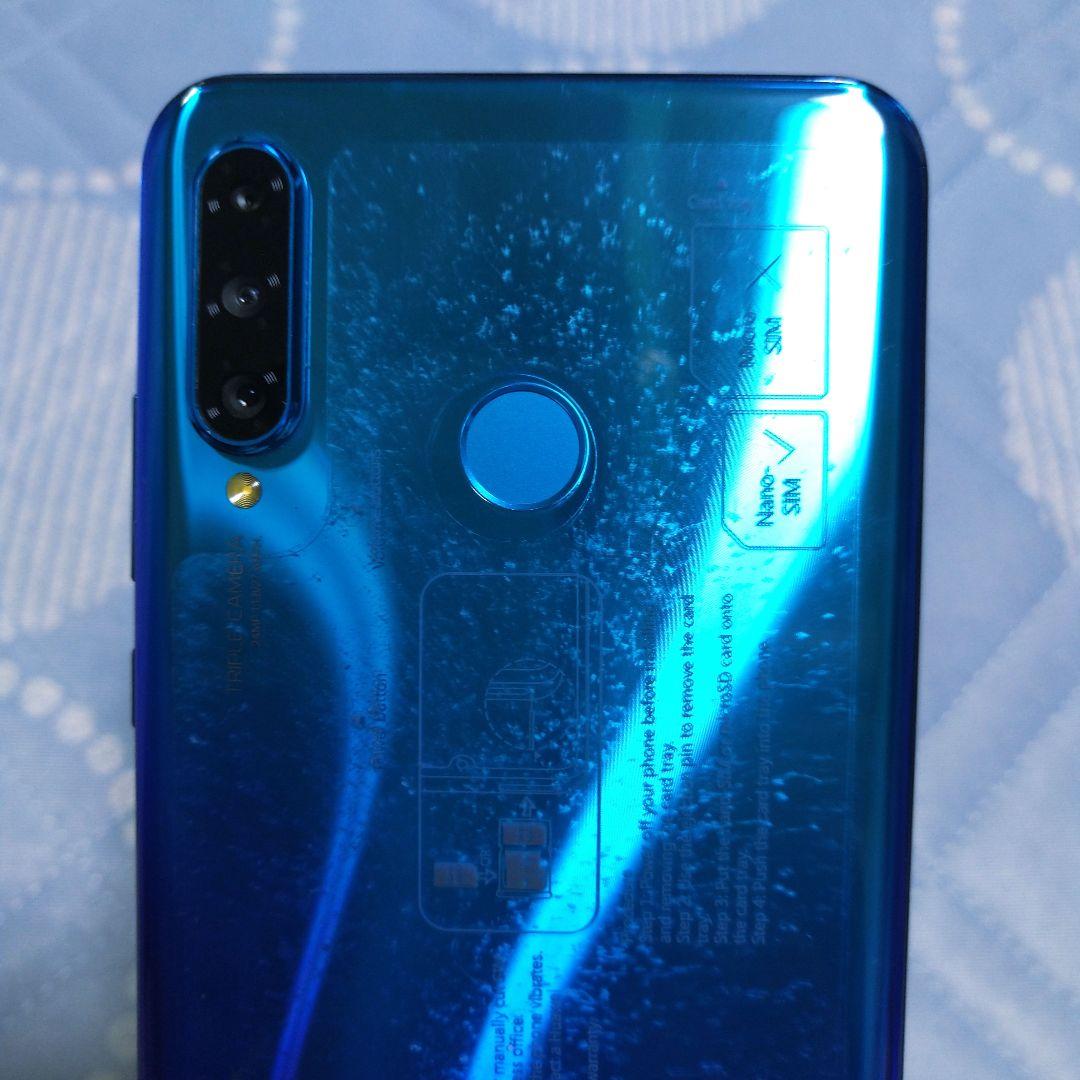 HUAWEI P30 lite ブルー SIMフリー バッテリー交換済