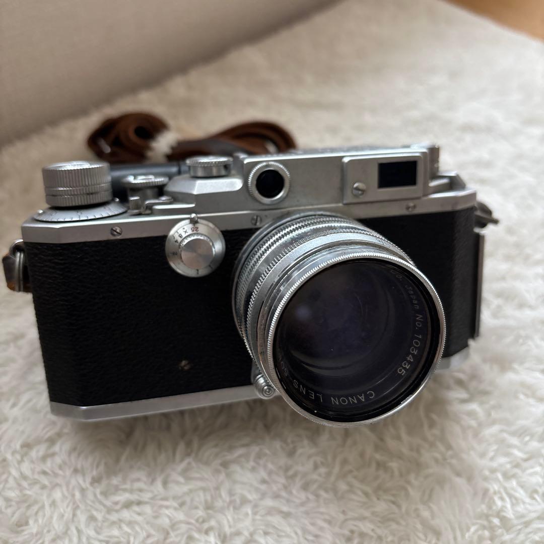 Canon フィルムカメラ 126257 レザーケース付き　昭和レトロ　ジャンク