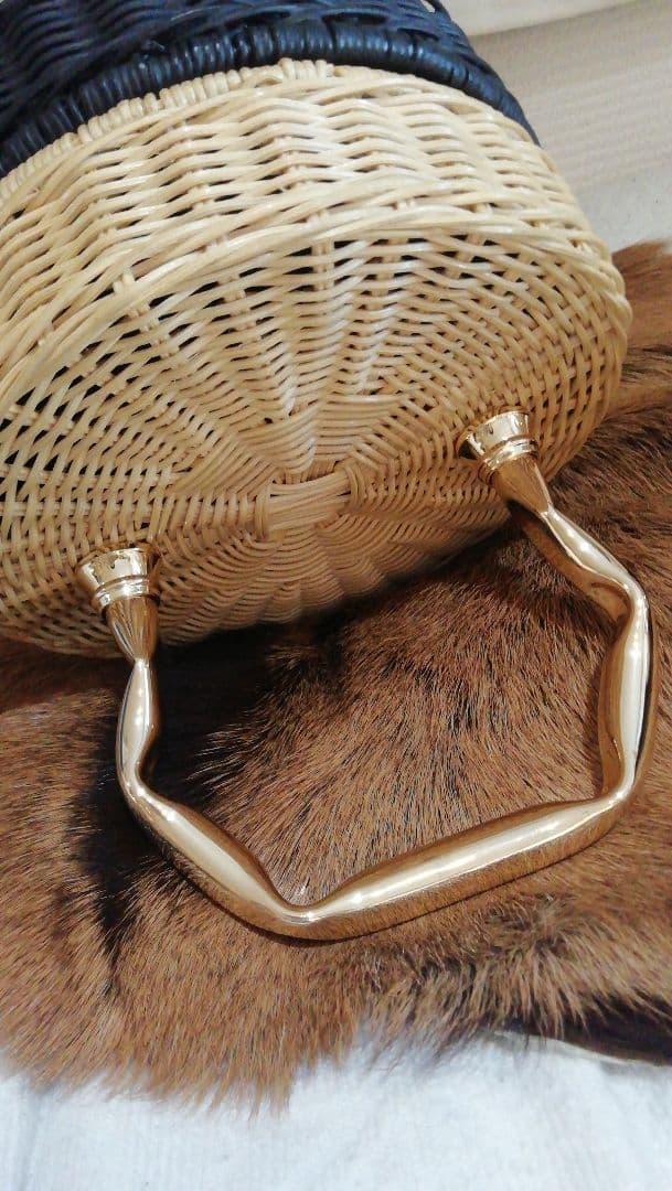 マニマリス　パンケーキ　かごバッグ 　バイカラー　シングル