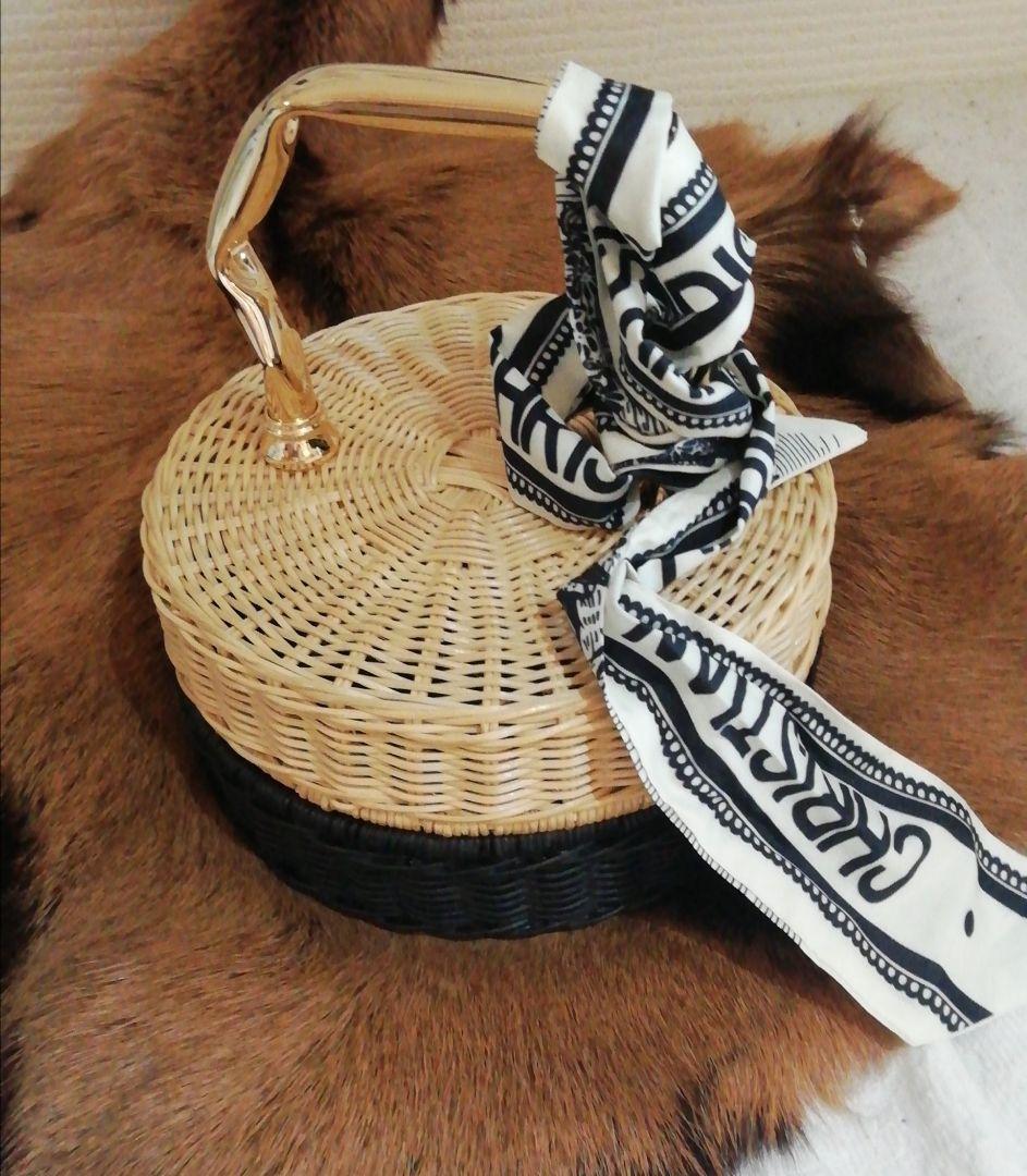 マニマリス　パンケーキ　かごバッグ 　バイカラー　シングル