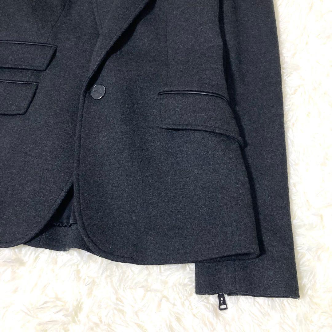 美品✨ラルフローレン テーラードジャケット 袖レザーパッチ ブラック S相当