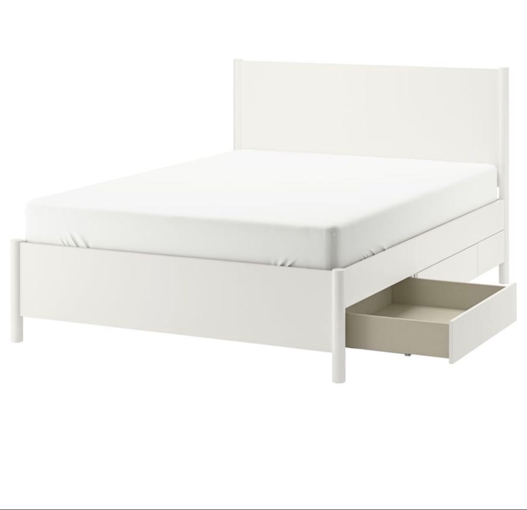 【 IKEA】TONSTADトンスタード ベッドフレーム収納付160x200cm