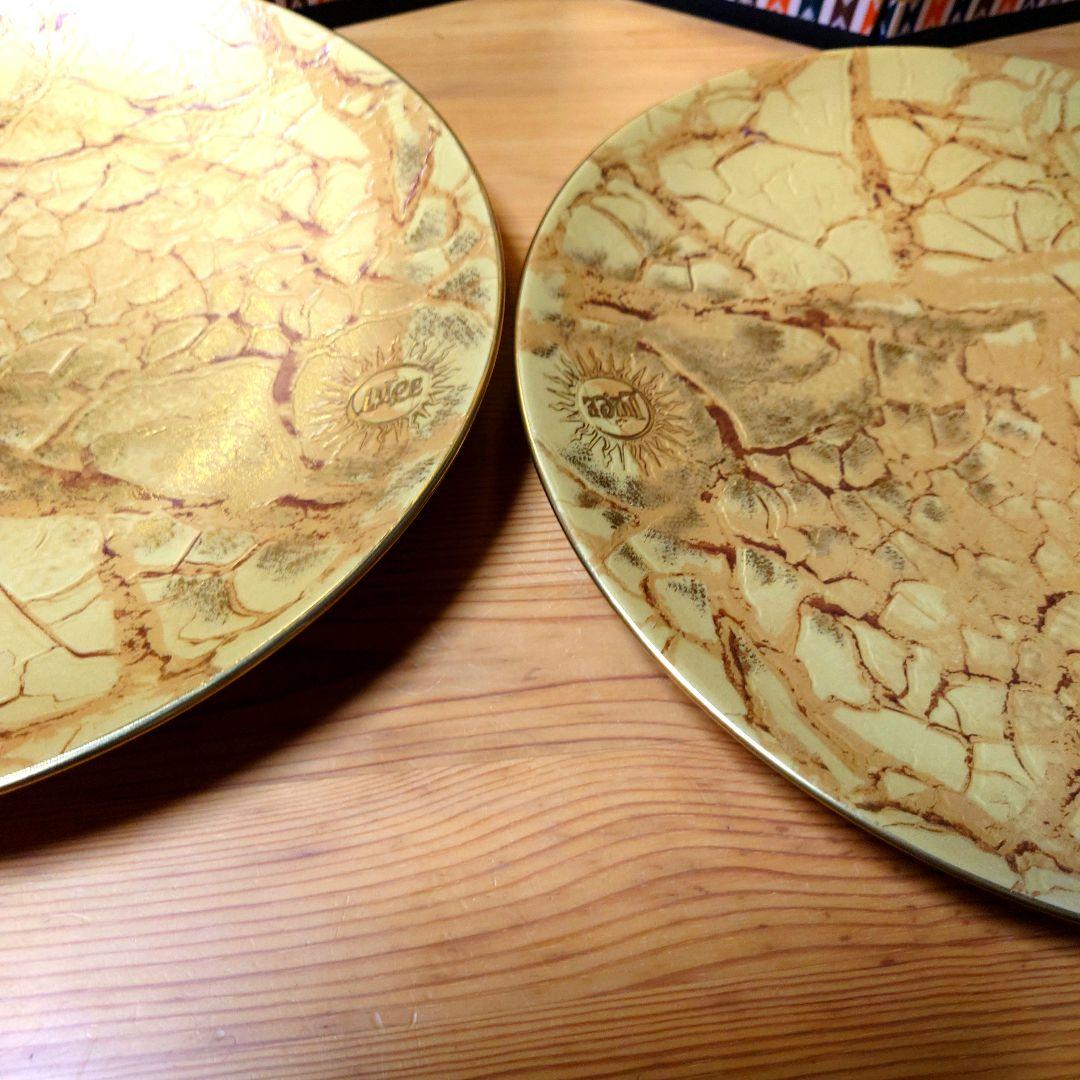 群青　リチャード ジノリ✕ルーチェ コラボ ゴールドプレート　2枚セット