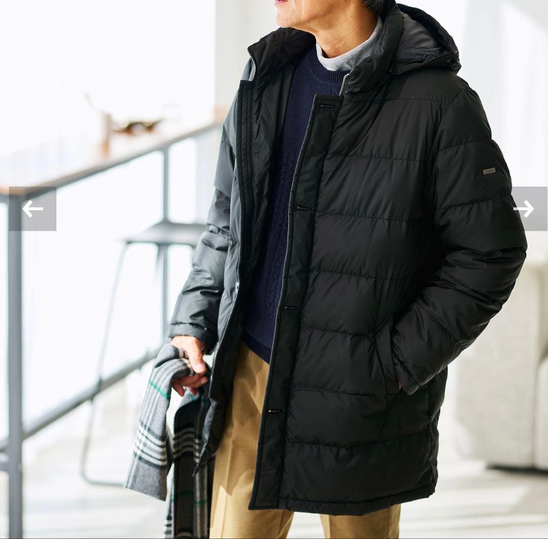 ブラック フード付き ダウンジャケット