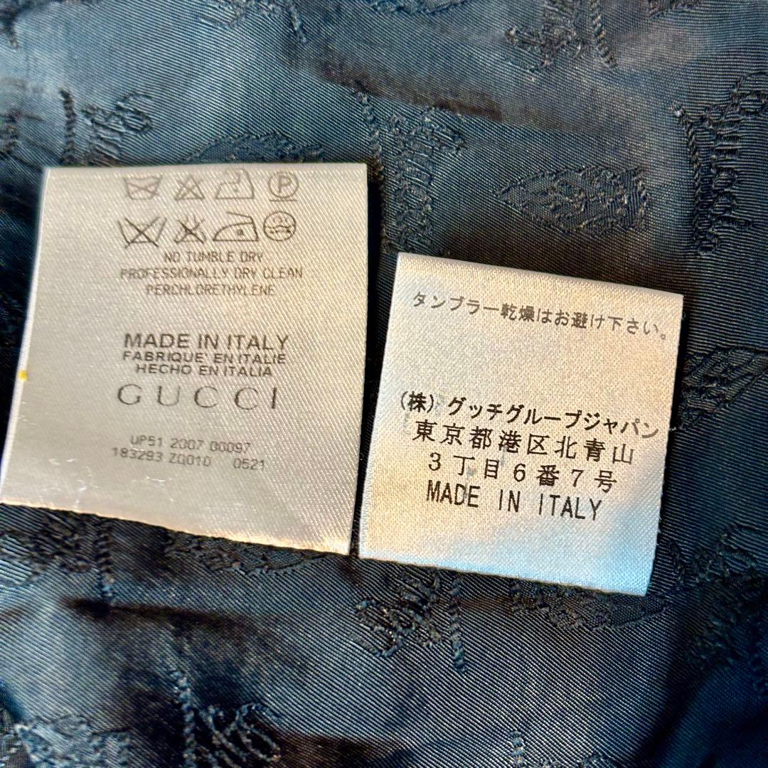 GUCCI テーラードジャケット　スーツ　シングル　ビジネス　未使用品　太ラペル