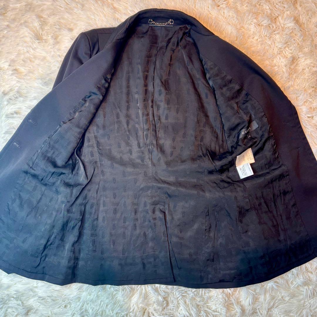 GUCCI テーラードジャケット　スーツ　シングル　ビジネス　未使用品　太ラペル