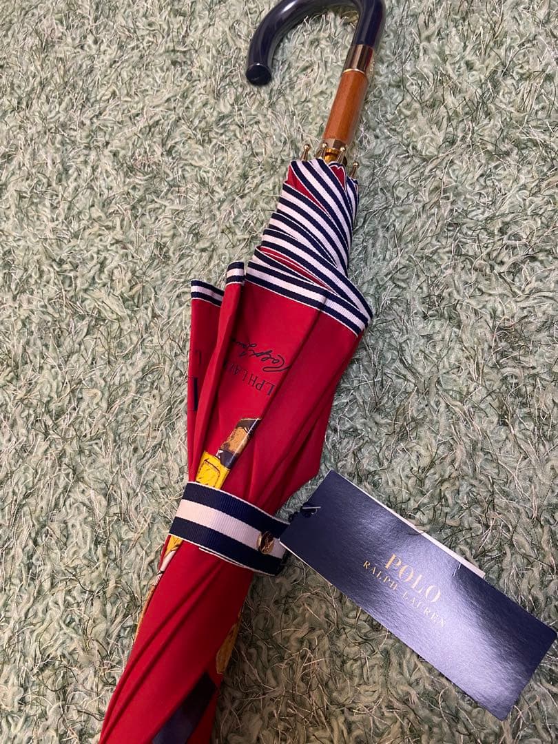 POLO RALPH LAUREN　レッド　60㎝　大人可愛い長傘
