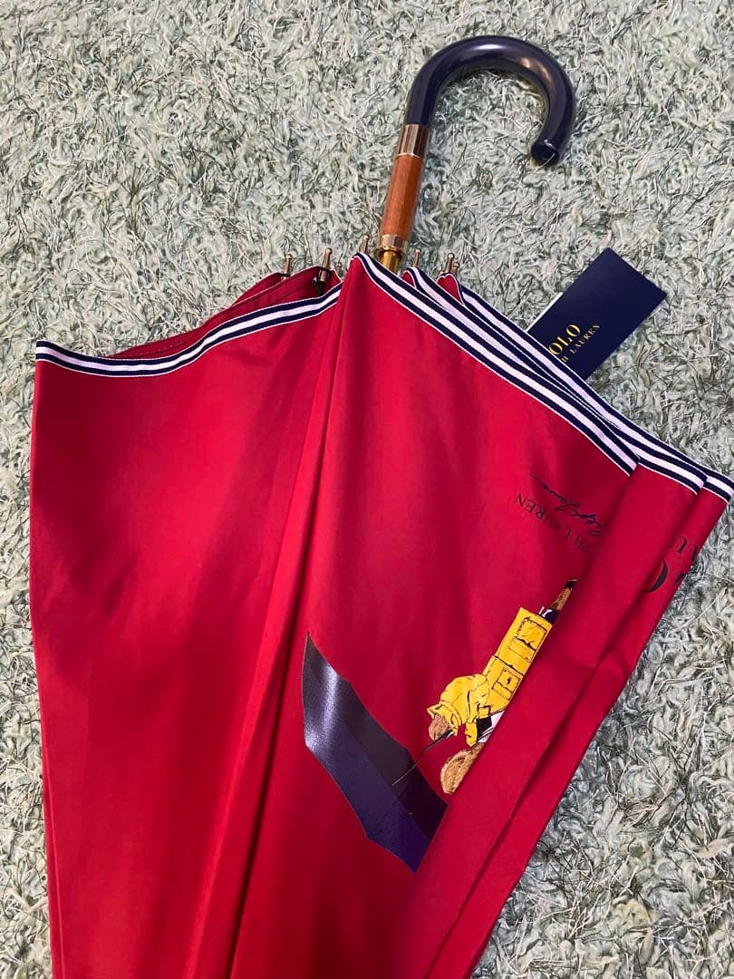 POLO RALPH LAUREN　レッド　60㎝　大人可愛い長傘
