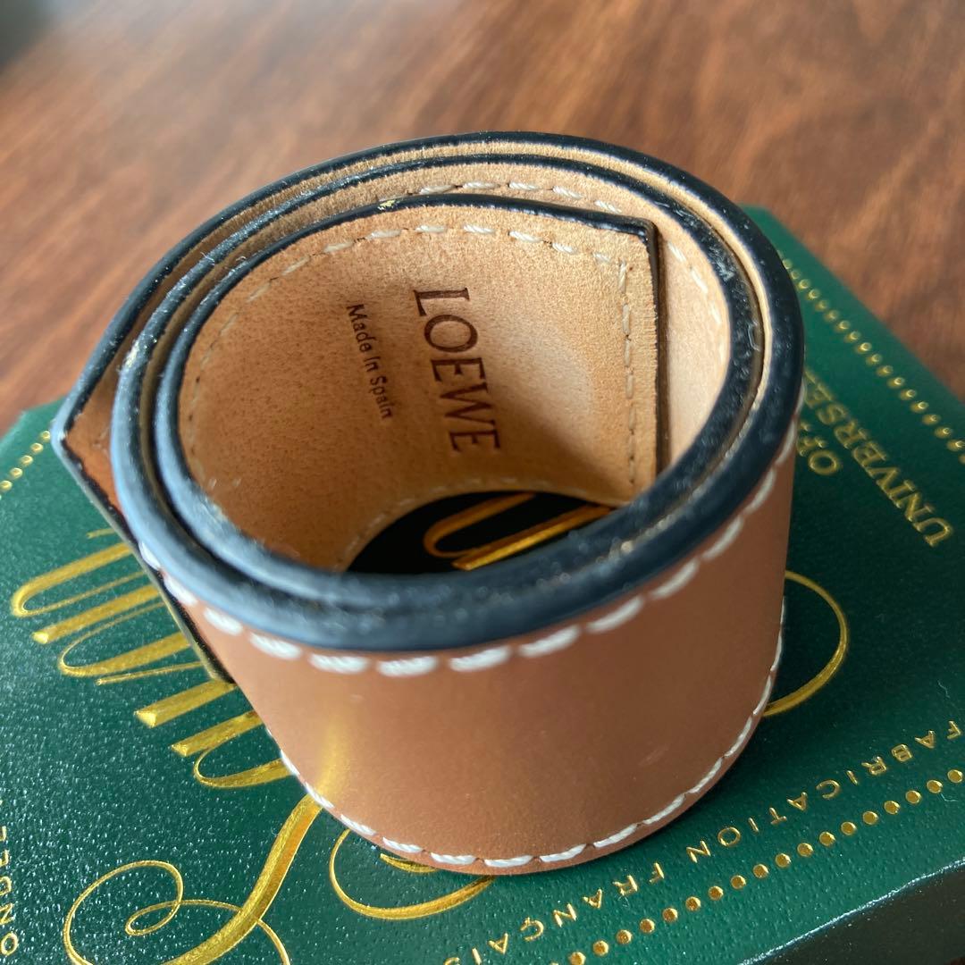 LOEWE レザー バングル ブラウン