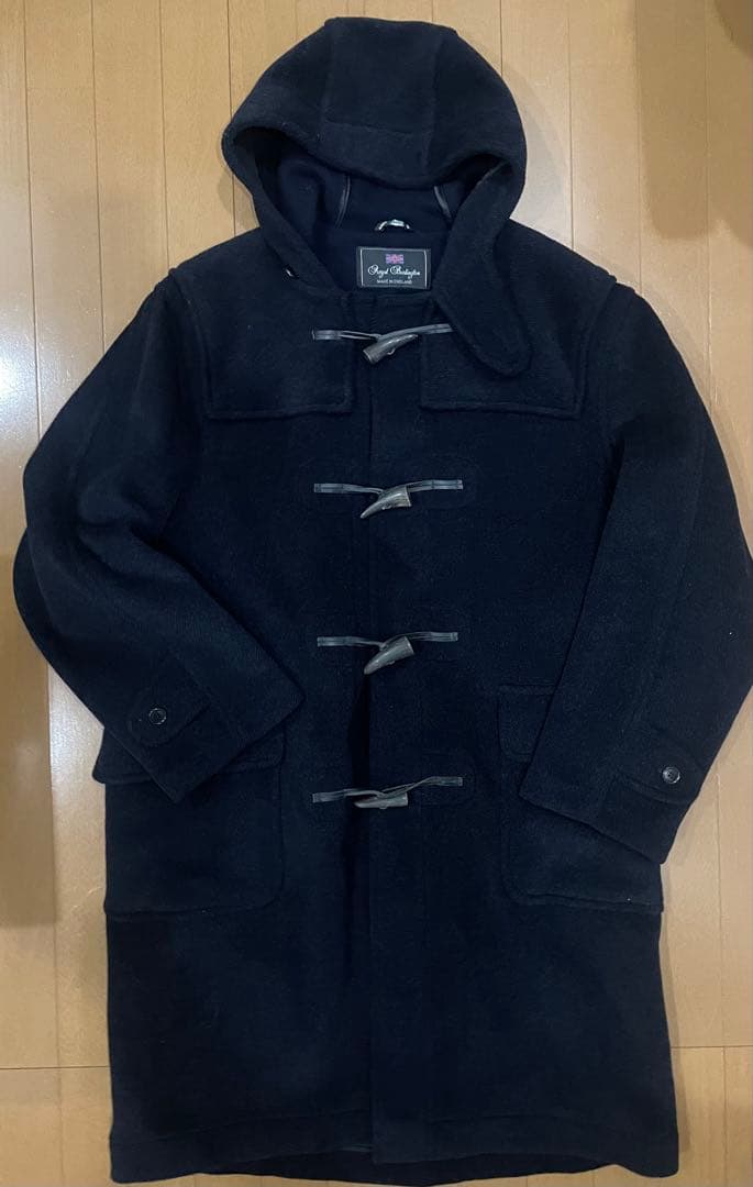 英国製  Burlington ダッフルコート 38 M-L ネイビー