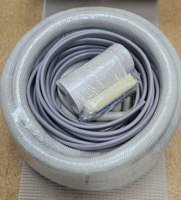 7m◆エアコン配管セット◆フレア加工済◆VVF、非粘着テープ2個他◆未使用