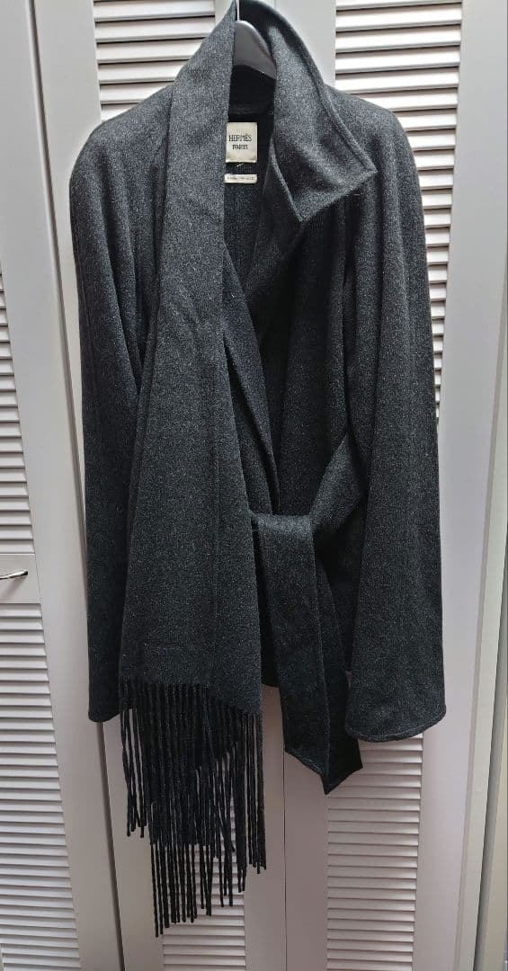 HERMES エルメス マルジェラ ストール付きコート