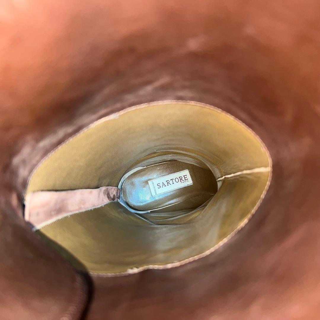 【美品】SARTORE サルトル ジョッキーブーツ ブラウン 37(24cm)