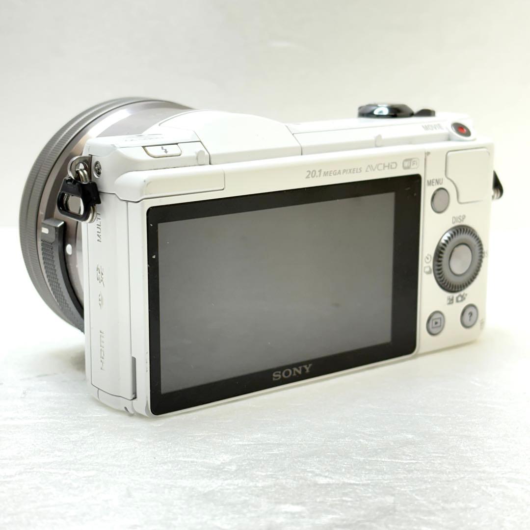 人気ホワイト✨自撮り&Wi-Fi❤️ソニー α5000 パワーズームレンズキット✨
