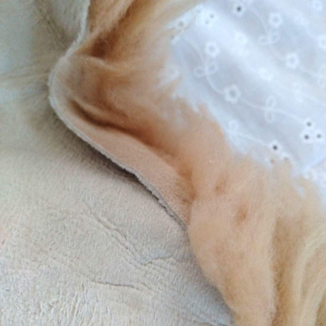 【16日まで】ムートン　羊毛　ラグ　ファー　マット　ベージュブラウン　敷物