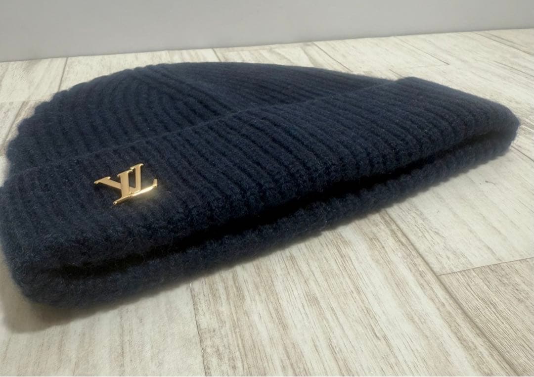 定価8万/新品☆ルイヴィトン ビニーLVスパークカシミヤニットキャップ