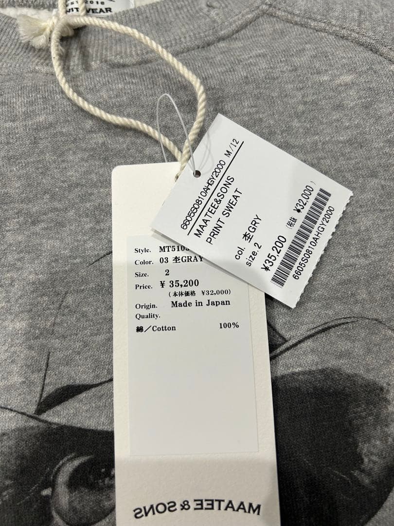 MAATEE&SONS（マーティーアンドサンズ）\"PRINT SWEAT\"