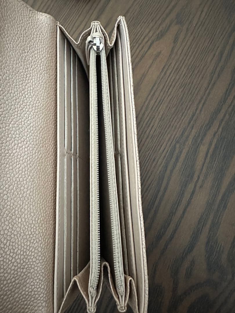 CHANEL ベージュ キルティング 長財布