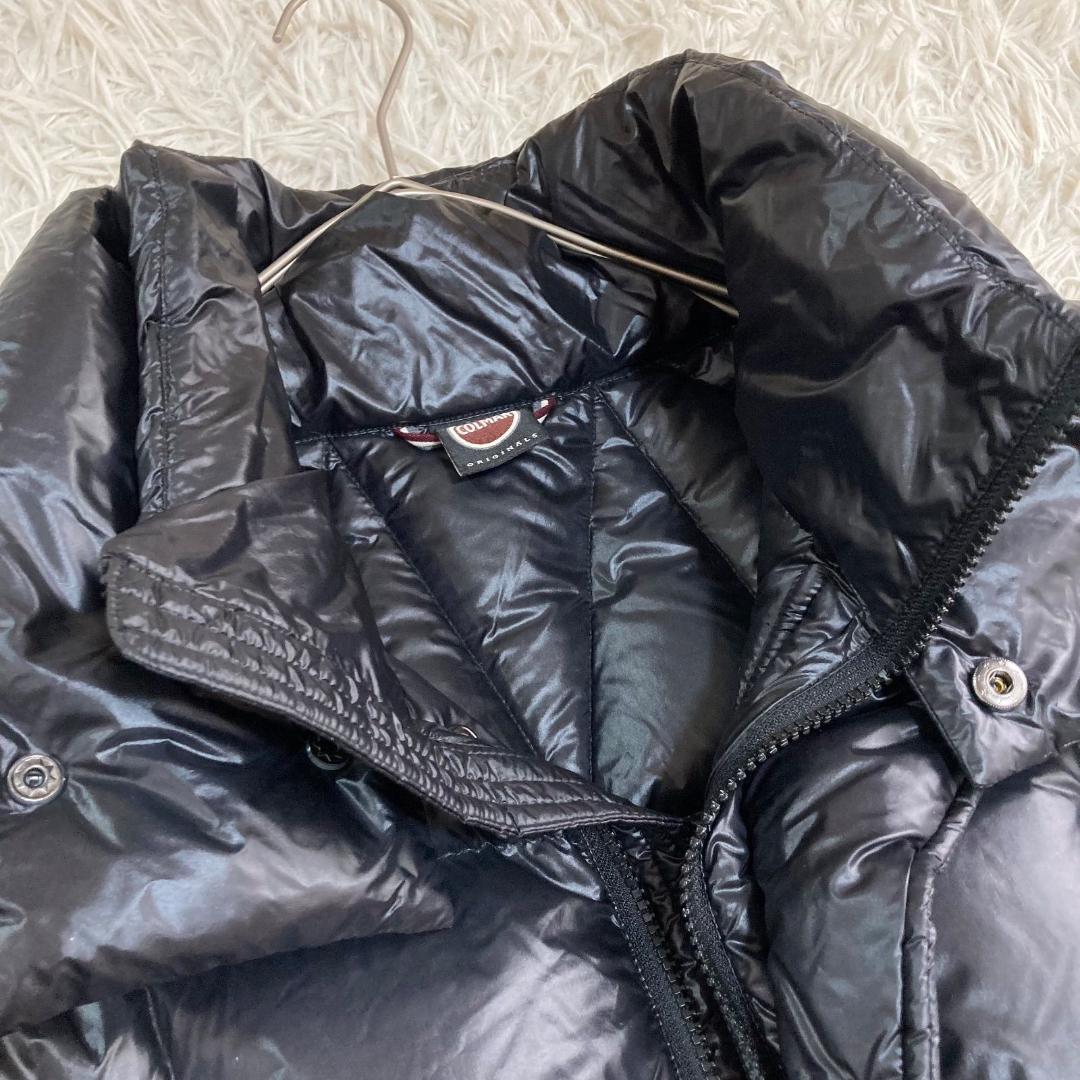 17210✨コルマー 52 LL シャイニー 肩ロゴ ダウンジャケット ブラック