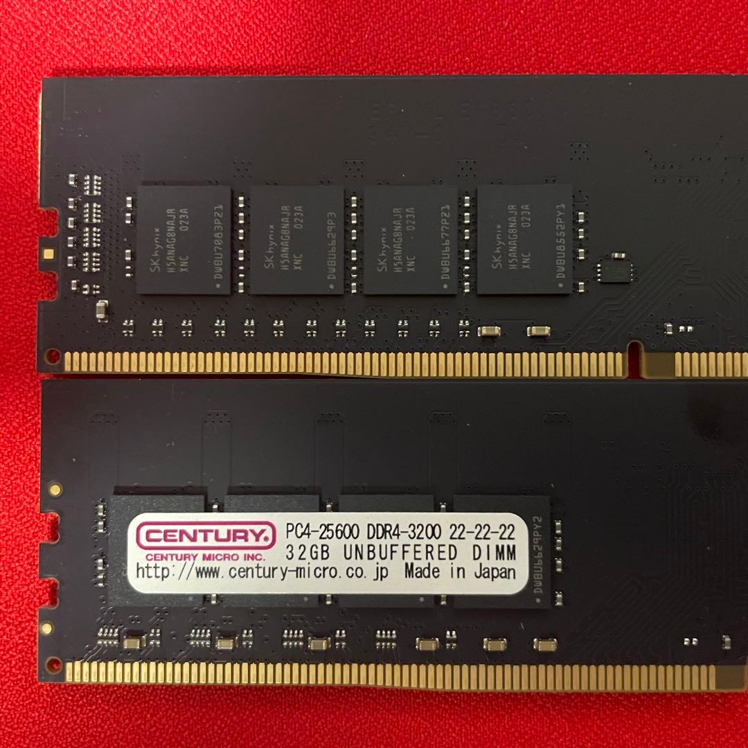 日本製 century DDR4 128GB (32GB×4) メモリ