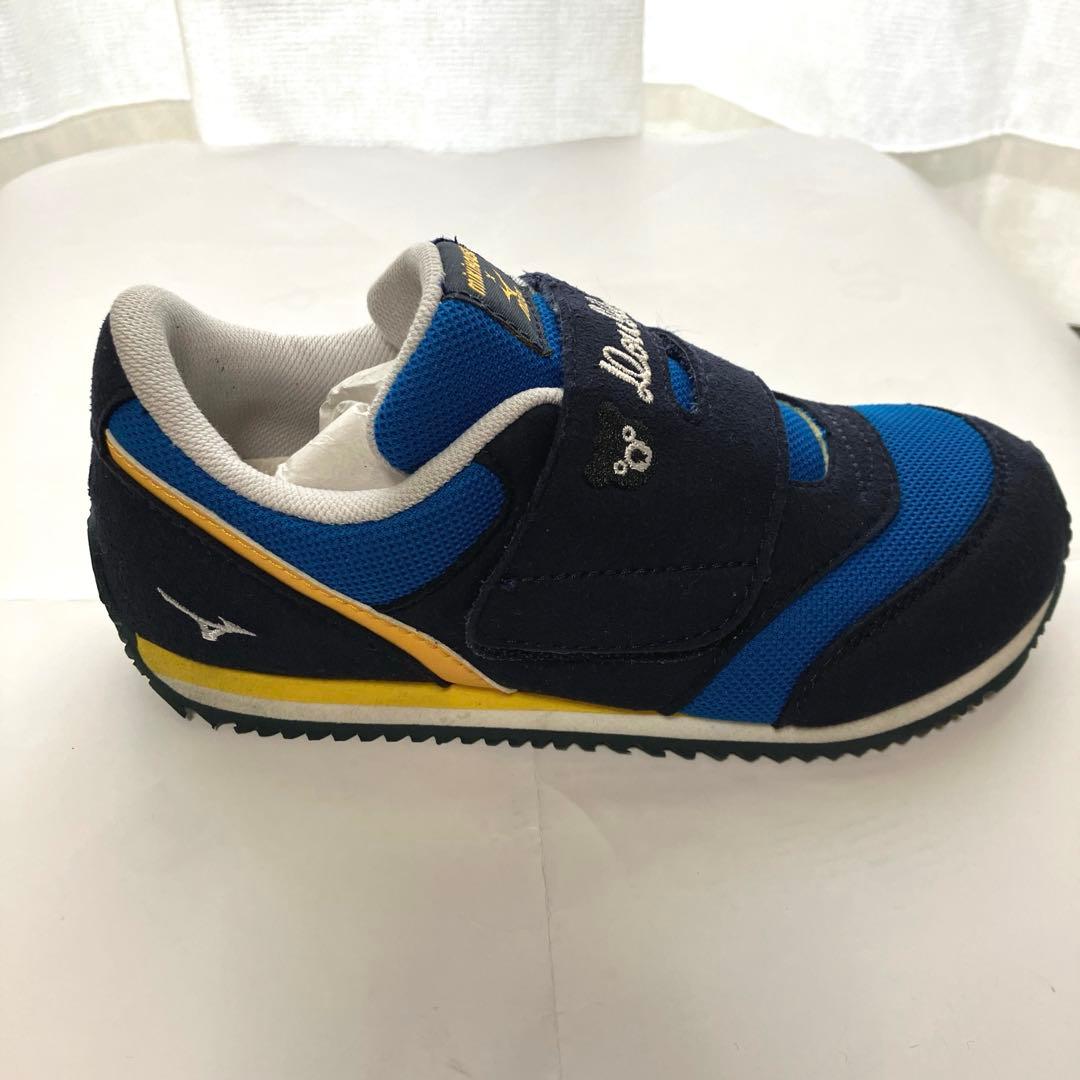 ミキハウス× ミズノDoubleB キッズスニーカー 19cm ブルー