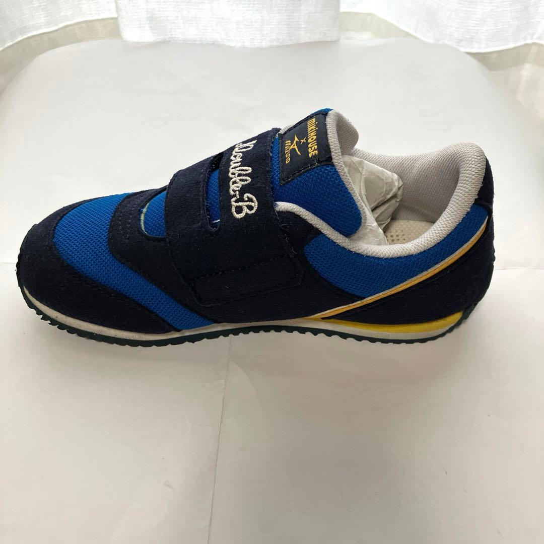 ミキハウス× ミズノDoubleB キッズスニーカー 19cm ブルー