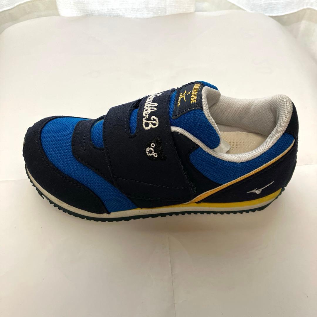 ミキハウス× ミズノDoubleB キッズスニーカー 19cm ブルー