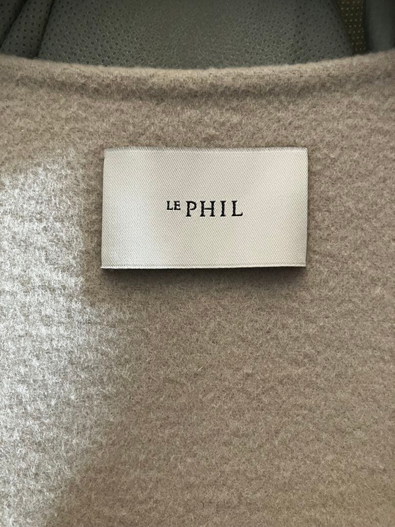 ルフィル le phil ウールリバーコート　ポンチョ　ベージュ