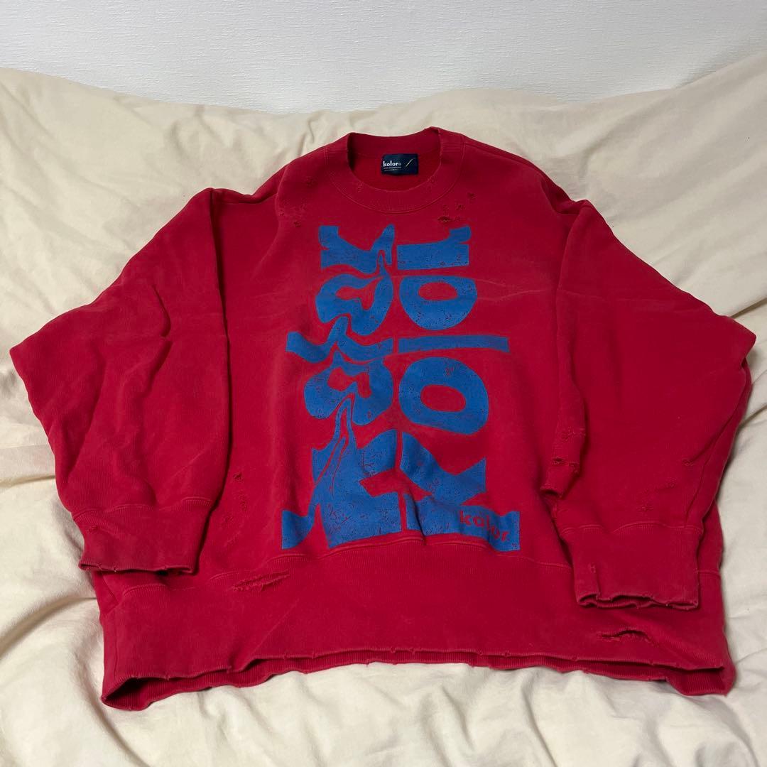 ニ*ク様 kolor 22aw ダメージスウェット