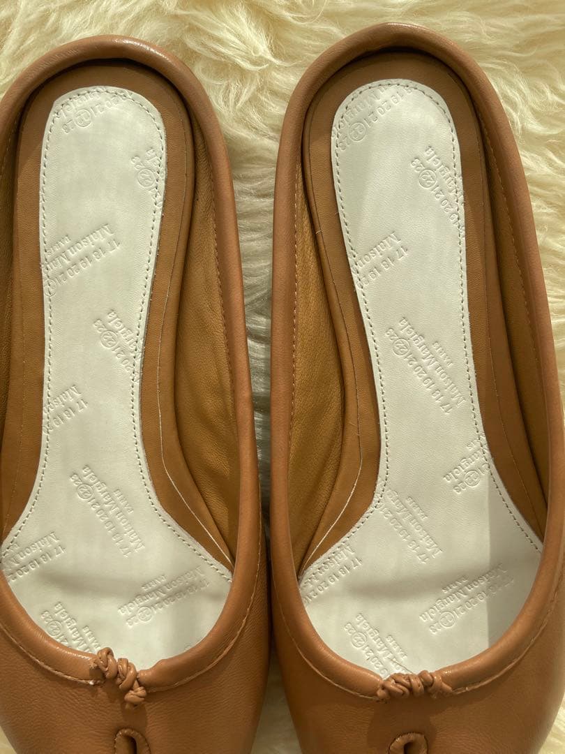 マルジェラ　Tabi ミュール　フラットシューズ　37 即納　カーフレザー