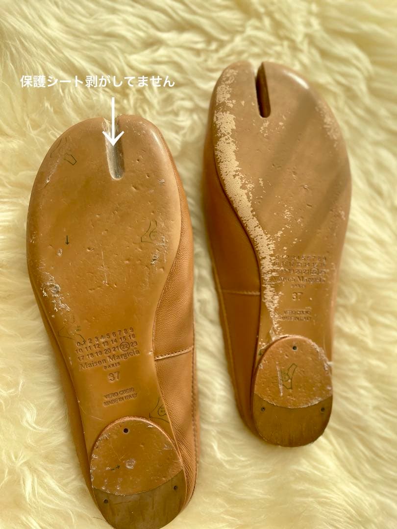 マルジェラ　Tabi ミュール　フラットシューズ　37 即納　カーフレザー