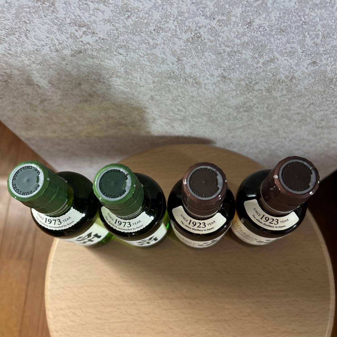 山崎180ml　2本 、白州180ml　2本