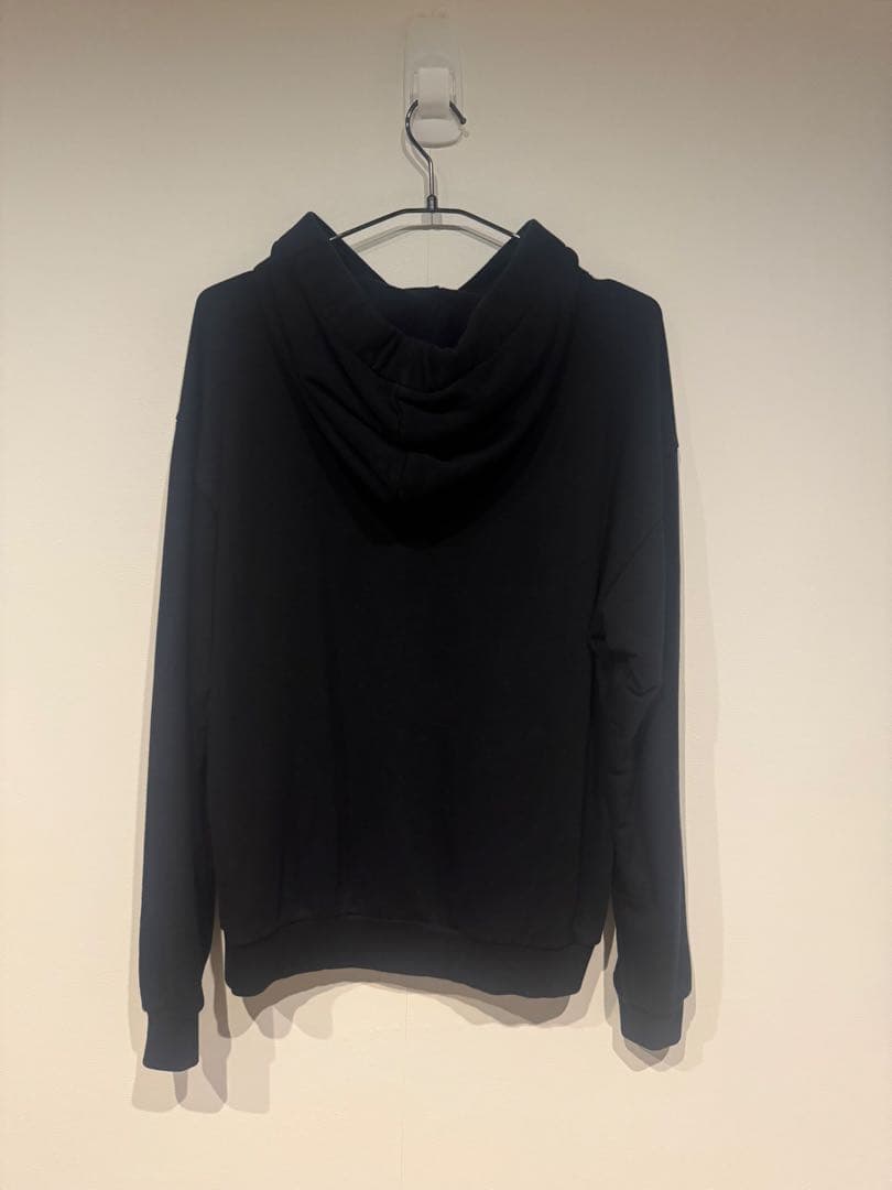 CELINE ルーズ フーディー コットンフリース　パーカー　ブラック　黒　S