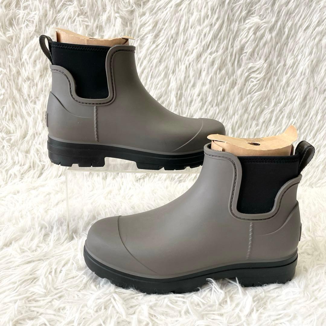 未使用級✨UGG DROPLETドロップレット レインブーツ グレー系 25.0