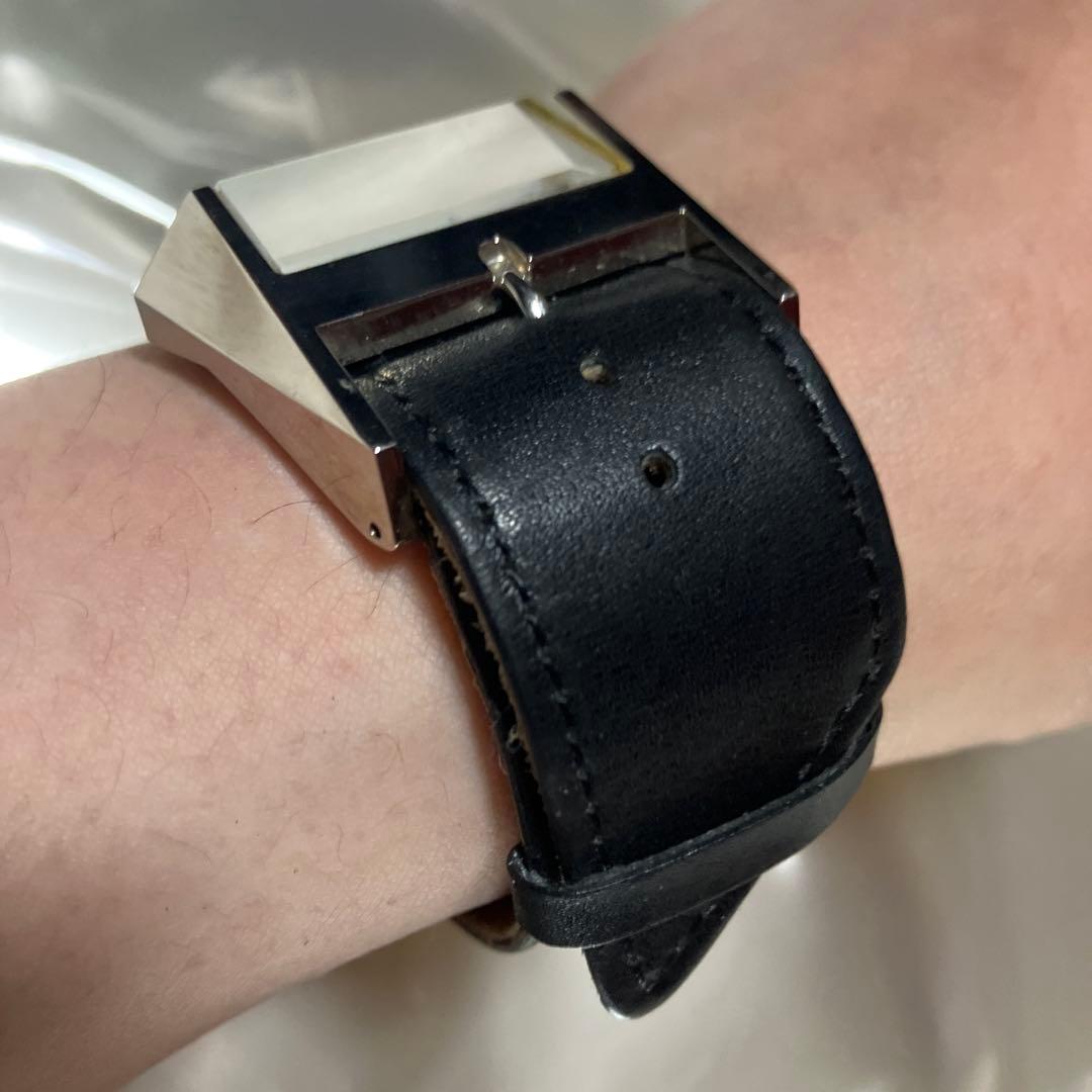 追記⭐️値下⭐️ジャンポールゴルチエ　レザーベルト　デザイン物腕時計　電池切れ