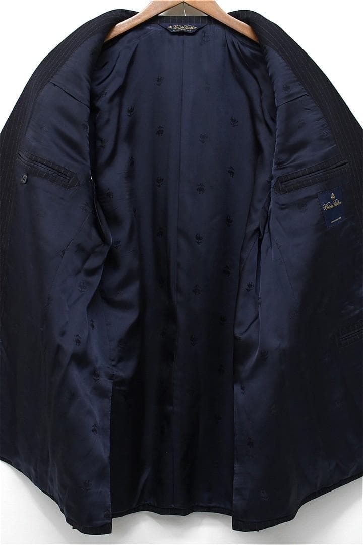 G563/ Brooks Brothers スーツ カシミヤ混 42REG 濃紺