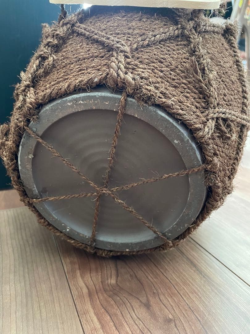 沖縄　泡盛　縄巻　龍　壺　陶器