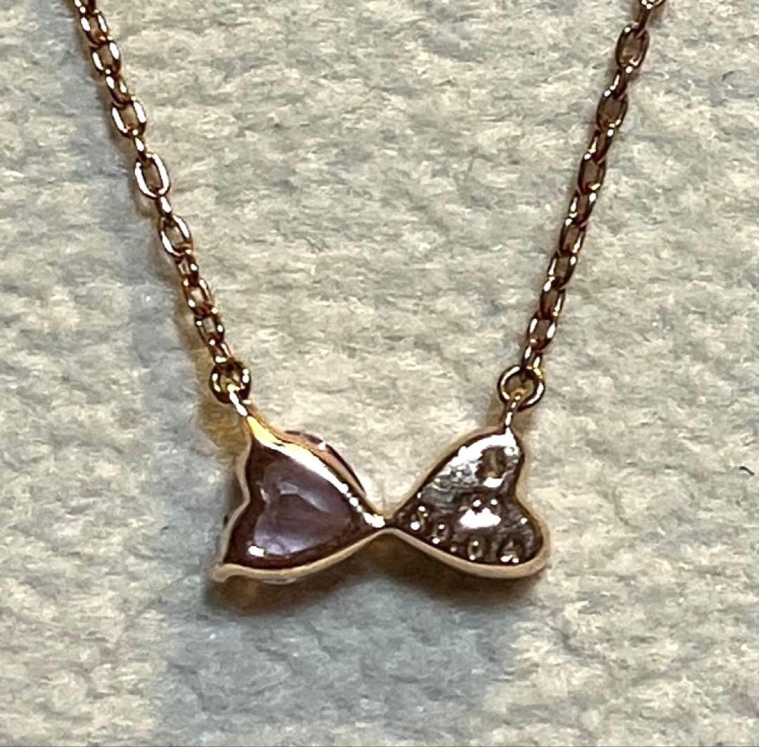 【美品】アメジスト　ピンクサファイア　ネックレス　ピンクゴールド　10金　K10